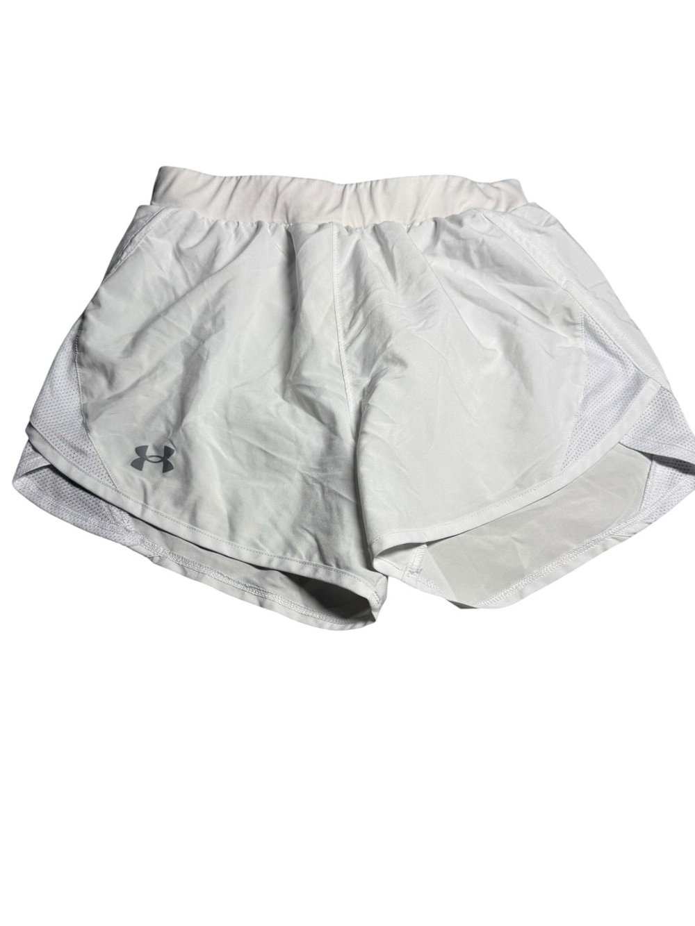 Under Armour White Women's Athletic‎ Running Shorts with Mesh Sides